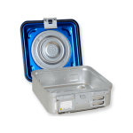 Container sterilizare cu 2 valve, model mic, baza perforata - imagine 2