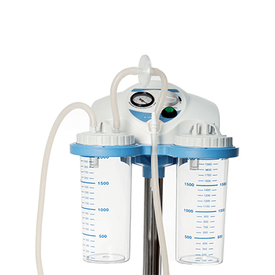 Aspirator chirurgical mobil cu pedala si borcane 2X2L
