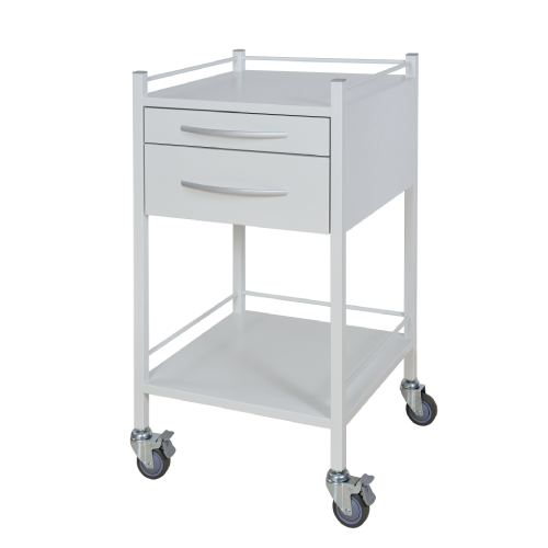 Carucior instrumentar cu 2 polite si 2 sertare