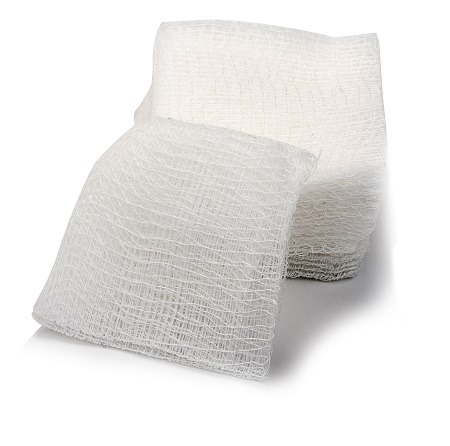 Comprese tifon sterile cu margini pliate 12 straturi 5cm x 5cm A5