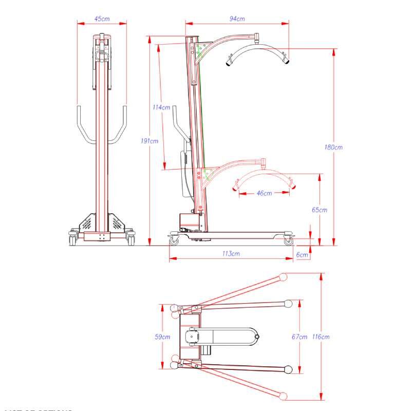 Elevator transfer pacienti 280 kg Tower Lift