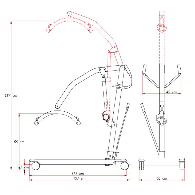 Macara ridicare pacient, electrica - 200 kg