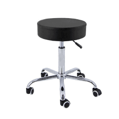 Taburet cu baza din otel cromat H 50/67cm