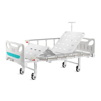 Pat spital manual cu 2 manivele, fara saltea - imagine 2