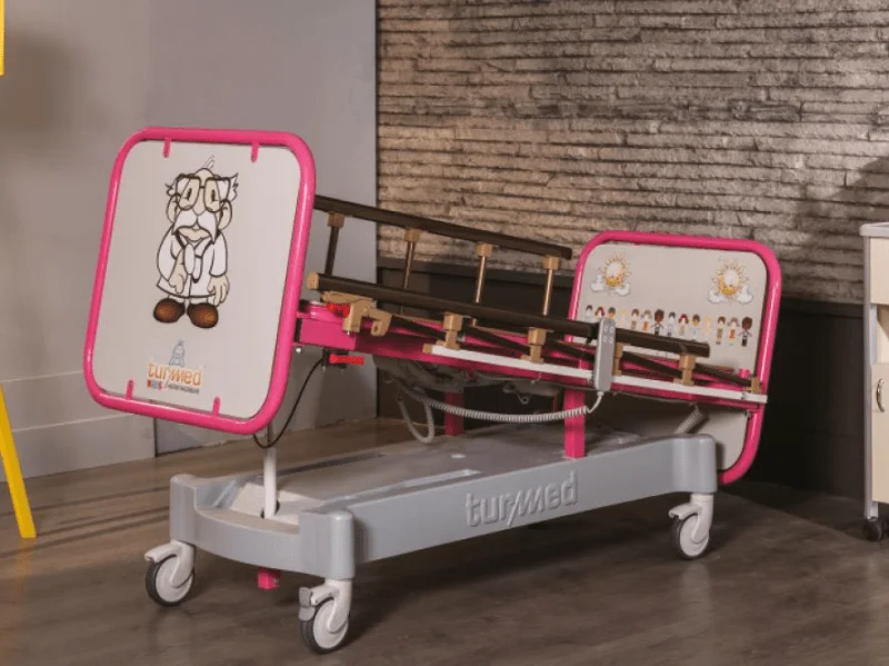 Pat spital pediatric cu 2 motoare fara saltea - imagine 2