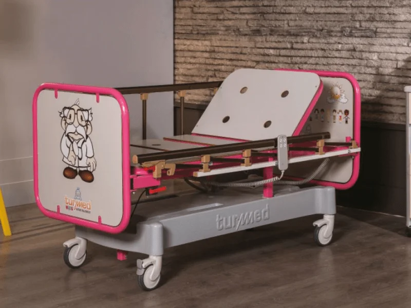 Pat spital pediatric cu 2 motoare fara saltea - imagine 3