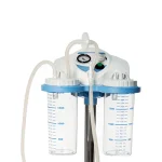 Aspirator chirurgical mobil cu pedala si borcane 2X2L