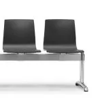Banca sala asteptare 4 locuri cu masuta - sezut Tehnopolimer Ignifug PREMIUM - imagine 2