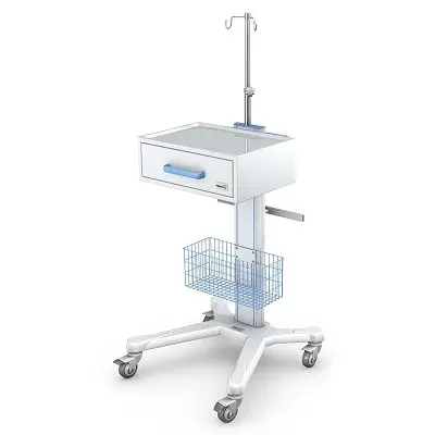 Cart aparatura medicala cu sertar, cos si stativ - imagine 1