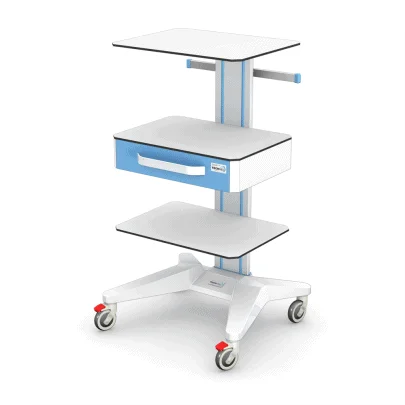 Carucior aparatura medicala cu sertar si rafturi - imagine 1