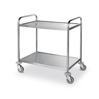 Carucior transport alimente 2 polite, 850x450x900mm - Inox - imagine 1