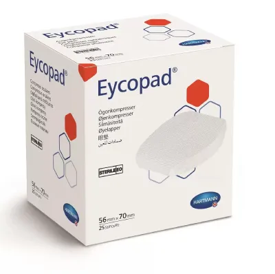 Comprese oculare sterile 7cm x 8.5cm EYCOPAD Hartmann - imagine 1