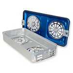 Container sterilizare 4 filtre, model mare, baza perforata - imagine 2