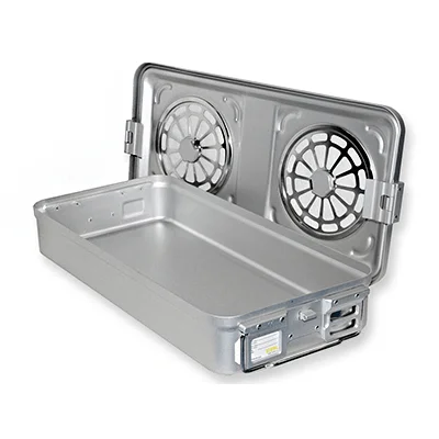 Container sterilizare cu 2 filtre, model mare, baza neperforata - imagine 2