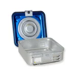 Container sterilizare cu 2 valve, model mic, baza perforata - imagine 2