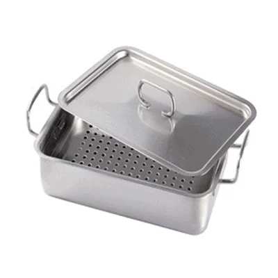 Cutie instrumentar cu maner – inox 40x23X8 cm - imagine 1