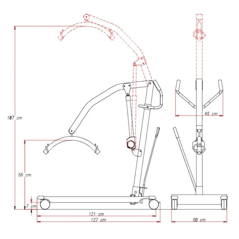 Elevator hidraulic pacient - 150 kg - imagine 2