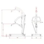 Elevator transfer pacient, Electric Minilifter - 200 kg - imagine 2