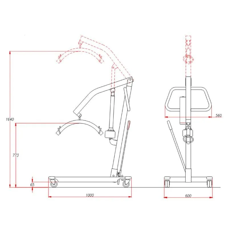 Elevator transfer pacient, Electric Minilifter - 200 kg - imagine 2