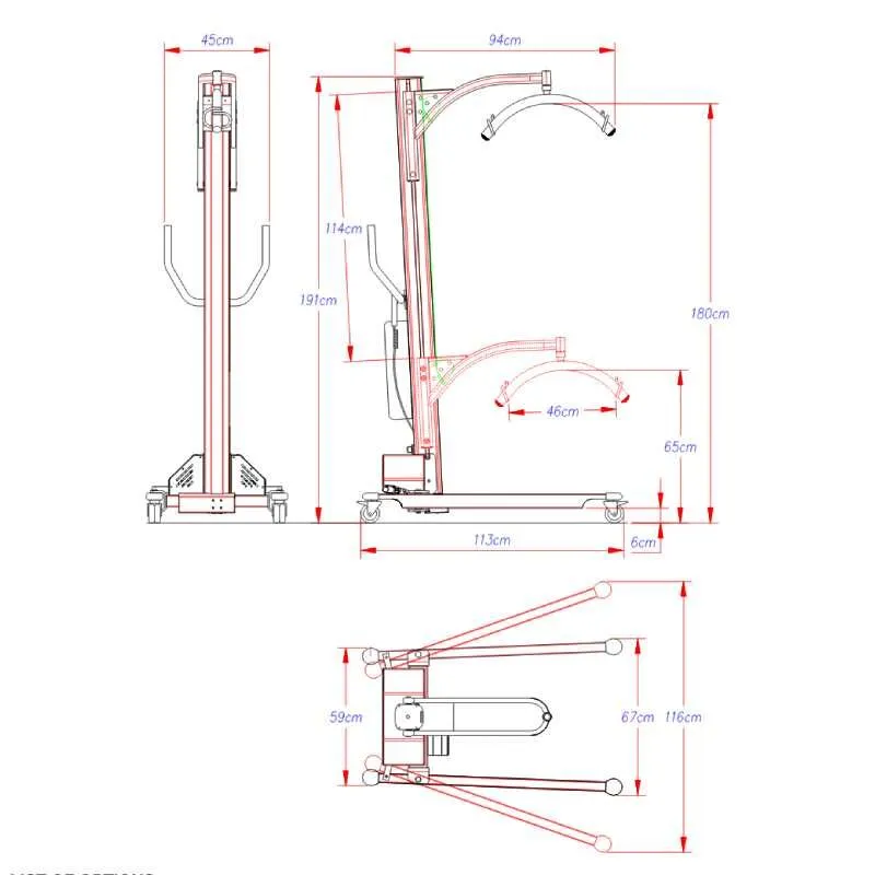 Elevator transfer pacienti 280 kg Tower Lift - imagine 2