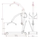 Macara transfer pacienti, electric - 150 kg - imagine 2