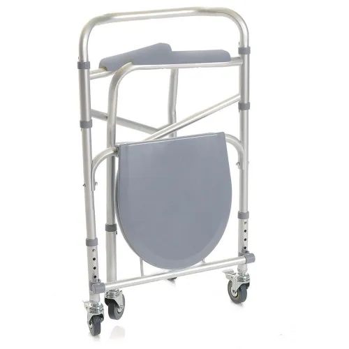 Scaun WC de camera pliabil cu roti, functie 4 in 1 - imagine 2