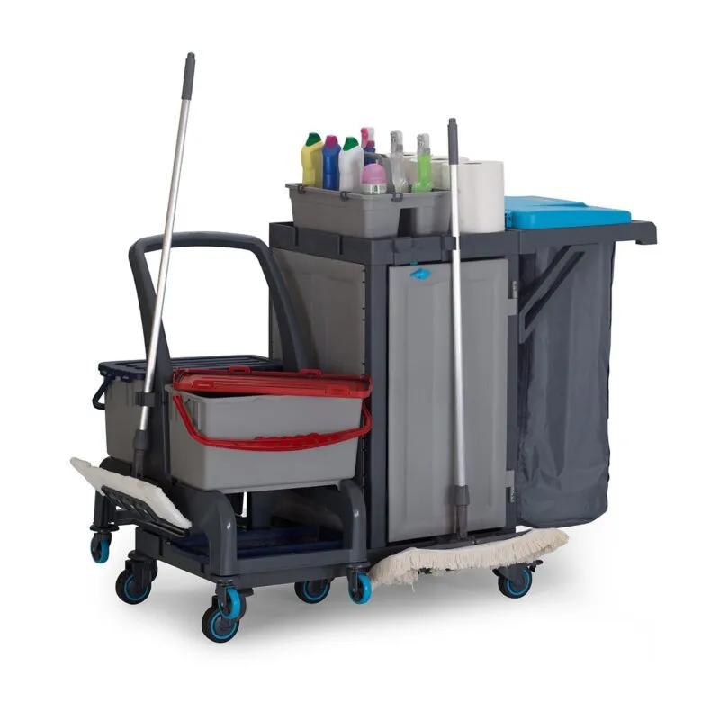 SET Carucior profesional curatenie uz medical mop talpa 22137 - imagine 4