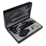 Set oto oftalmoscop fibra optica Riester cu maner XL