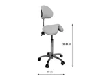 Taburet cu sezut tip PONEI si spatar reglabil - H 58/84cm - imagine 3