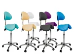 Taburet cu sezut tip PONEI si spatar reglabil - H 58/84cm - imagine 2