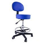 Taburet cu spatar si inel sprijin picior H 50/65cm - imagine 5
