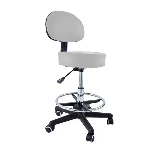 Taburet cu spatar si inel sprijin picior H 50/65cm - imagine 6