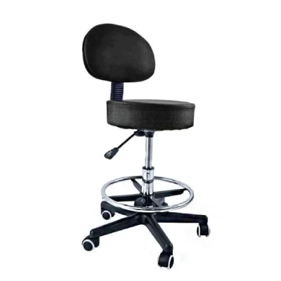 Taburet cu spatar si inel sprijin picior H 50/65cm - imagine 1