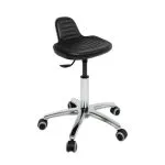 Taburet laborator cromat, inaltime reglabila H 46/58 cm