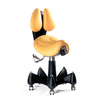 Taburet medical cu sezut tip PONEY LUXURY TEHNOGEL cu spatar H 48/68cm - imagine 1