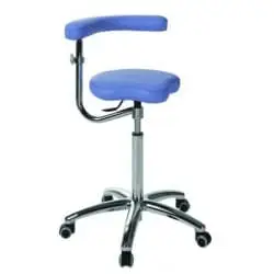 Taburet medical cu sezut tip sa bicicleta - spatar reglabil - H 60/84cm - imagine 1