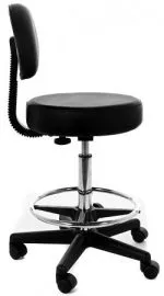 Taburet medical cu spatar si inel sprijin picioare - H 57/73cm - imagine 3
