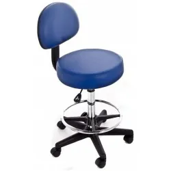 Taburet medical cu spatar si inel sprijin picioare - H 57/73cm - imagine 1