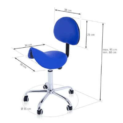 Taburet tip poney cu spatar H 50/65cm - imagine 3