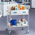 Masa instrumentar de laborator cu sertare si bol - imagine 3