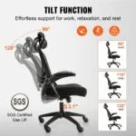 Scaun Ergonomic de Birou Reglabil cu Tetieră și Brațe Rabatabile