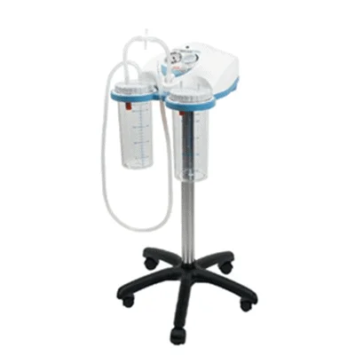 Aspirator chirurgical mobil cu baterie si borcane 2X2L
