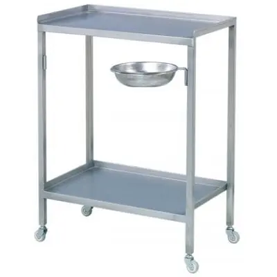 Carucior instrumentar inox cu bol
