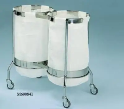 Carucior lenjerie murdara-curata - inox, 2 saci