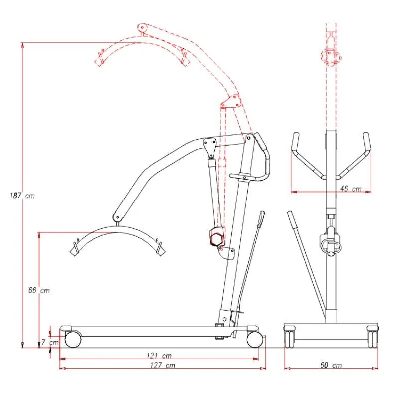 Macara ridicare pacient, electrica - 200 kg
