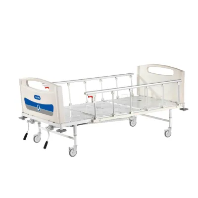 Pat spital manual cu 2 manivele, fara saltea