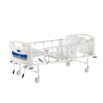 Pat spital manual cu 2 manivele, fara saltea