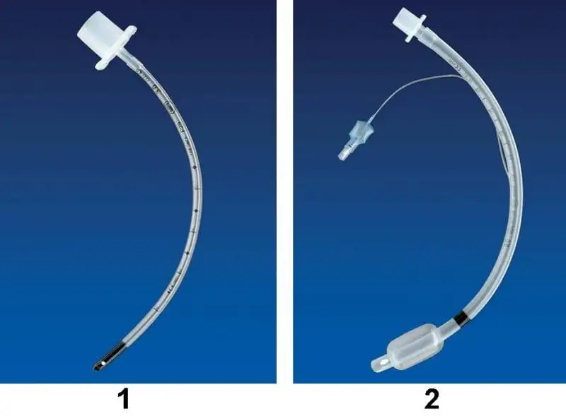 Sonda endotraheala cu balonas, PVC