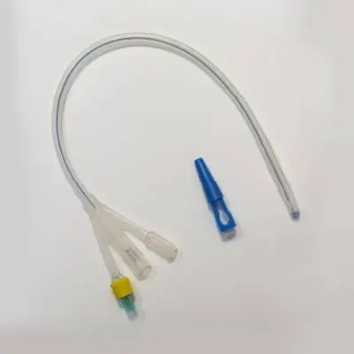 Sonda Foley Silicon cu 3 cai, valva din plastic