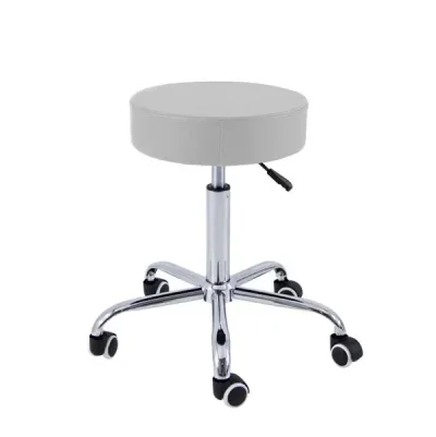 Taburet cu baza din otel cromat H 50/67cm